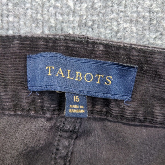 Talbots Women's Curvy Corduroy Jeans Brown Plus Size 16 5-Pocket - Picture 11 of 15